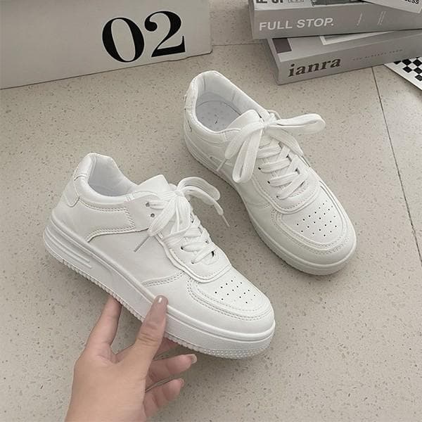 원컬러 여성 캐주얼 키높이 운동화 신발 LK-JHD3