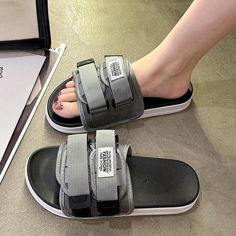 남성 여성 투 찍찍이 영문 패치 포인트 캐주얼 슬리퍼 통굽 뮬스니커즈 사무실 키높이