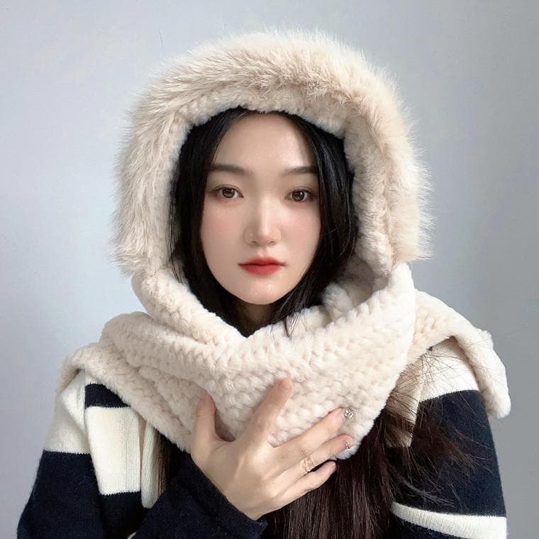 코지데잇 후드 머플러 후드목도리 귀달이모자