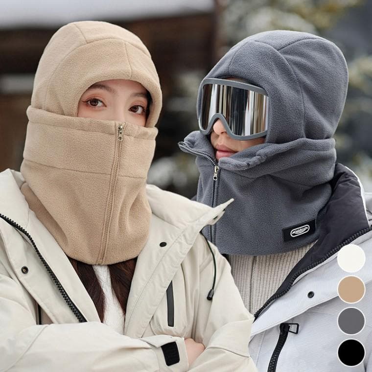 남녀공용 플리스 후드 넥워머 집업 바라클라바