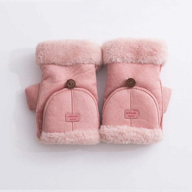 털장갑 스웨이드 손가락 오픈 장갑 무스탕 벙어리장갑