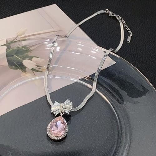 핑크물방울목걸이