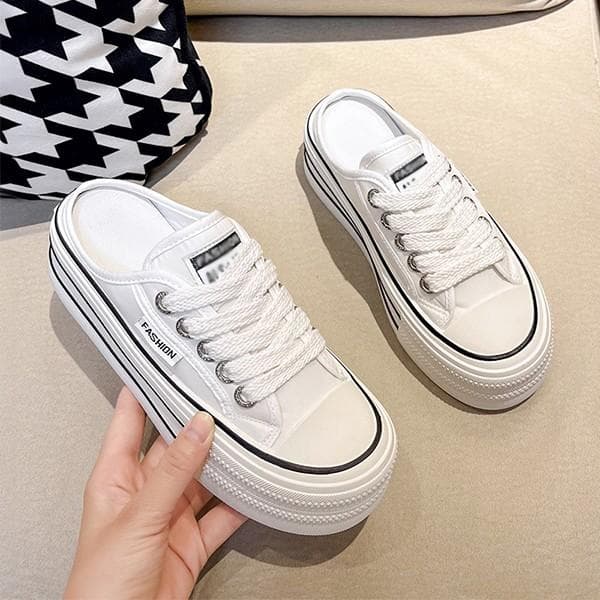 심플 여성 2컬러 베이직 스니커즈 뮬 LK-K21