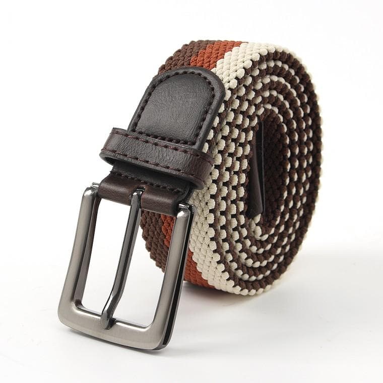 삼색 핀버클 패브릭 벨트 허리띠 (브라운) (버클A)