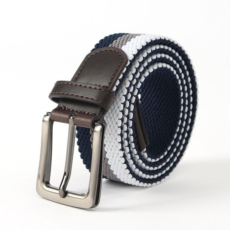 삼색 핀버클 패브릭 벨트 허리띠 (블루) (버클A)