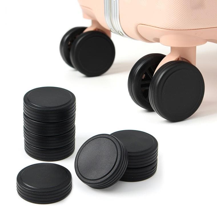 캐리어 충격감소 바퀴 풀커버 8p세트(블랙)