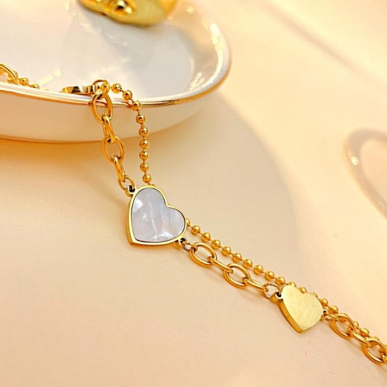 하트팔찌 여자친구선물 악세사리 졸업선물 쥬얼리 레이어드 팔찌