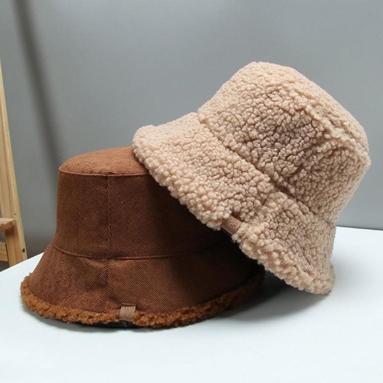 데일리 부클 벙거지 햇 양면 뽀글이 모자