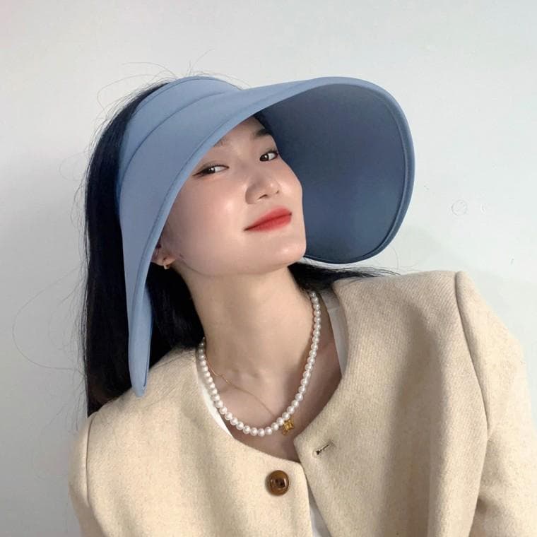 네로 자외선차단 와이드챙 돌돌이 썬캡 (스카이블루)