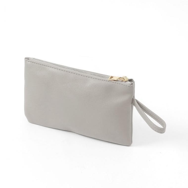 레더 스트랩 파우치 미니 여행파우치 (그레이)
