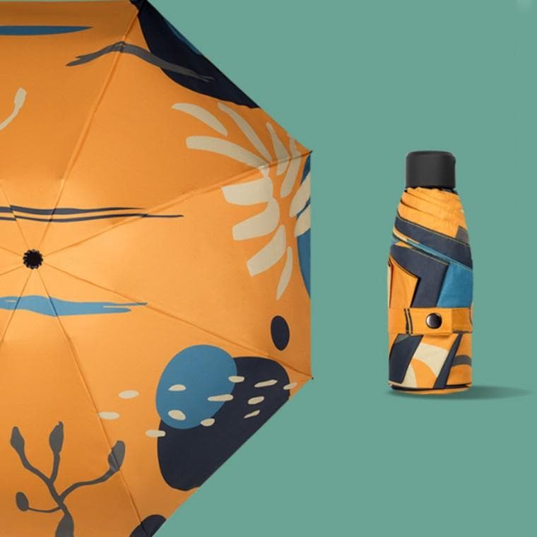 컬러아트 UV차단 5단 양산겸 우산 양우산(오렌지)