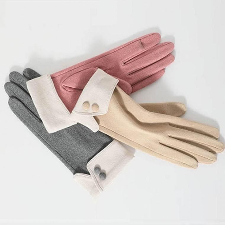 따뜻한 소재 여성 장갑 엄지 검지 핑거 오픈 터치