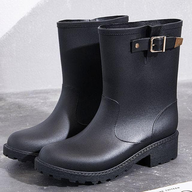 여성 패션장화 버클 레인부츠 주방화 갯벌 농사