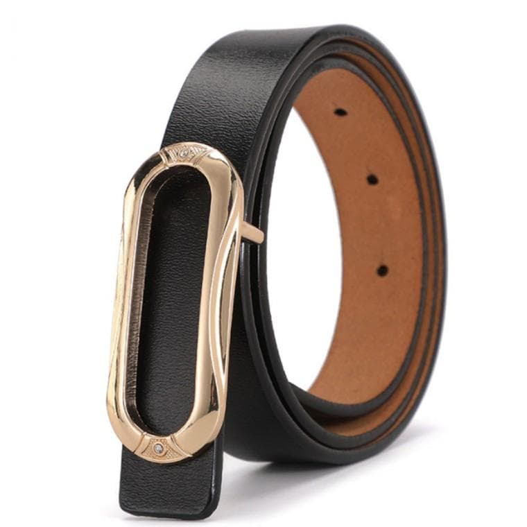 퀸즈 여성 소가죽 벨트(블랙) 청바지 캐주얼벨트