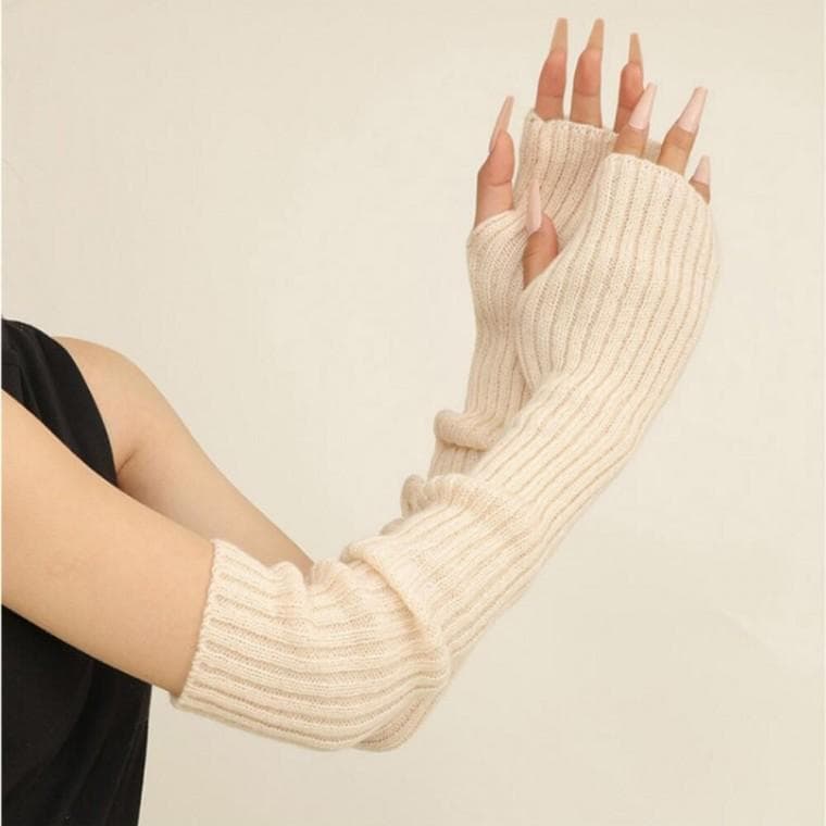 여성 겨울 팔과손을 따뜻하게 감싸주는 롱니트 암워머