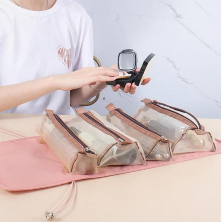 분리파우치 화장품 세면도구 여행 분리파우치 분리형 메쉬 파우치 속옷 7종세트 파우치