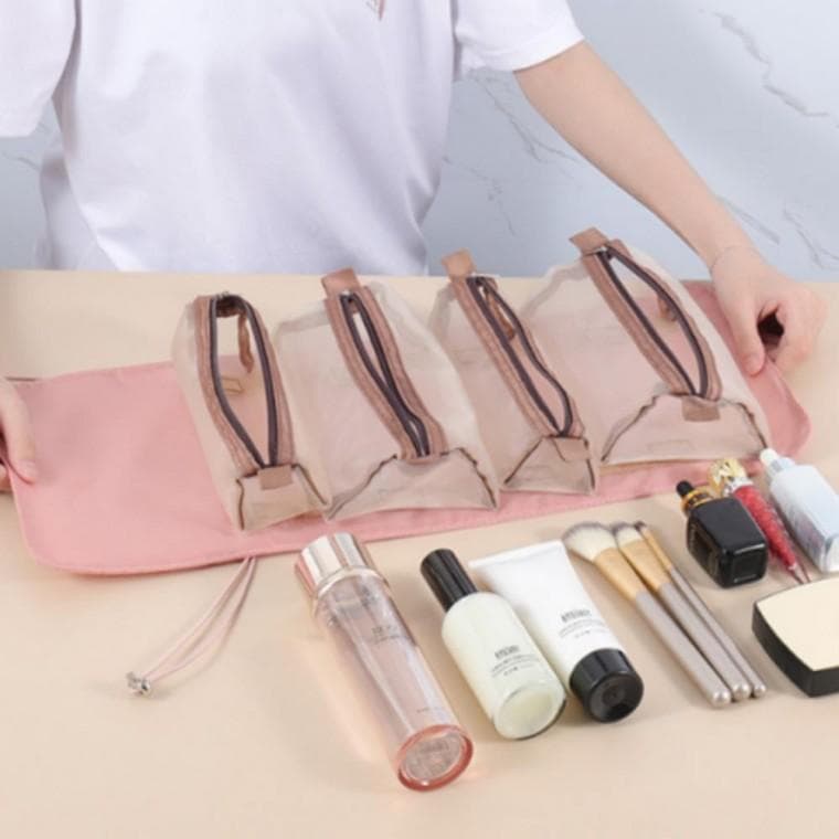 분리파우치 여행 분리형 화장품 메쉬 분리파우치 세면도구 파우치 휴대용 데일리