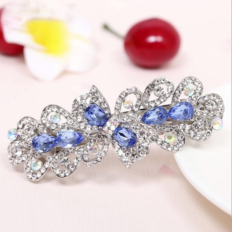 러블리 코디 헤어핀 큐빅 자동핀 머리핀 (블루)