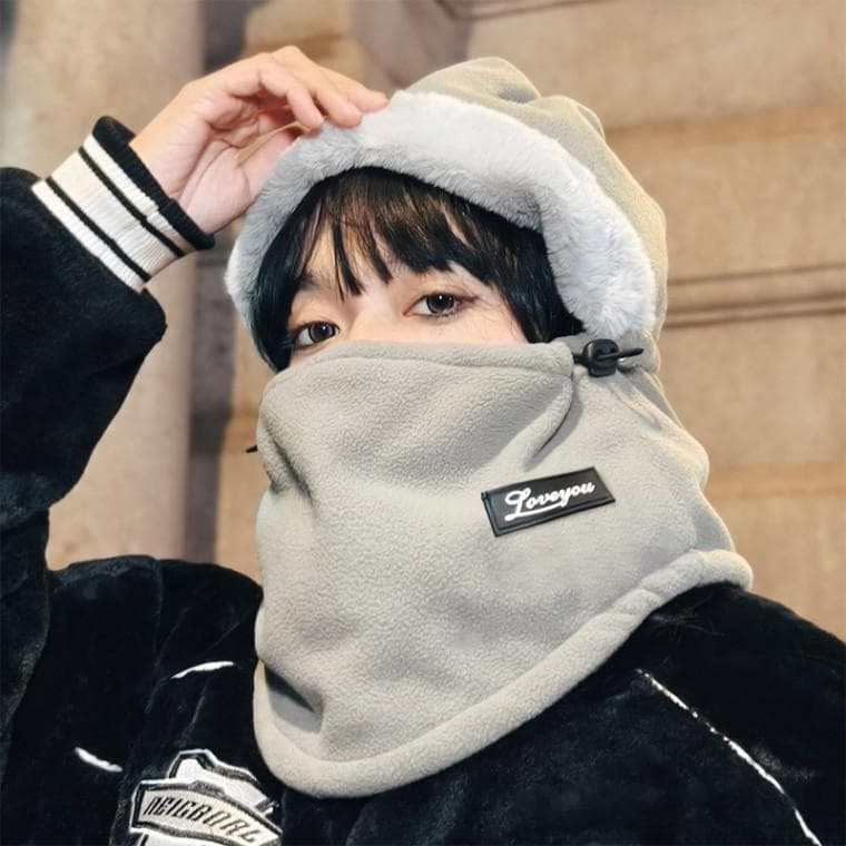 겨울 플리스 찬바람막는 후드워머 방한 풀커버