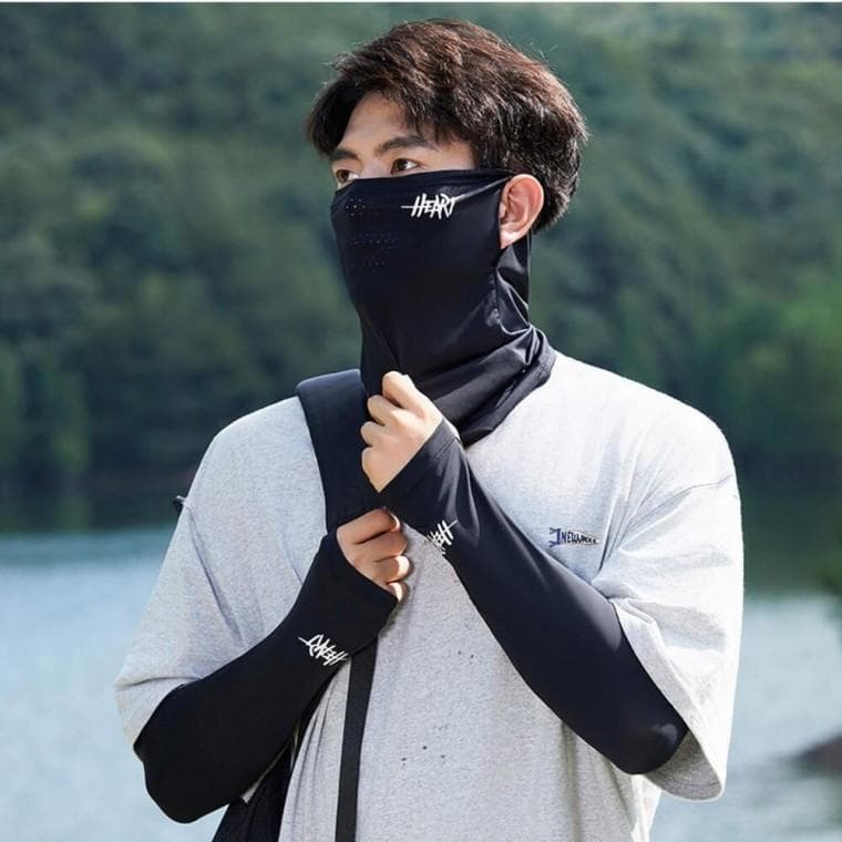 아웃도어 데일리 자외선차단 쿨링 마스크 팔토시 세트