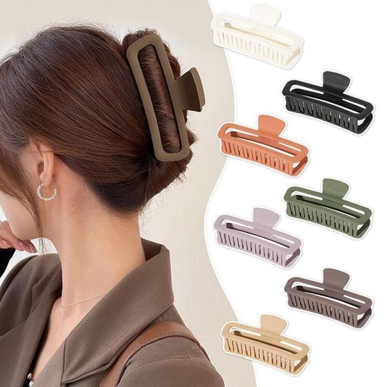 리본집게핀 매트 베이직 무광 둥근 스퀘어 집게핀 13cm