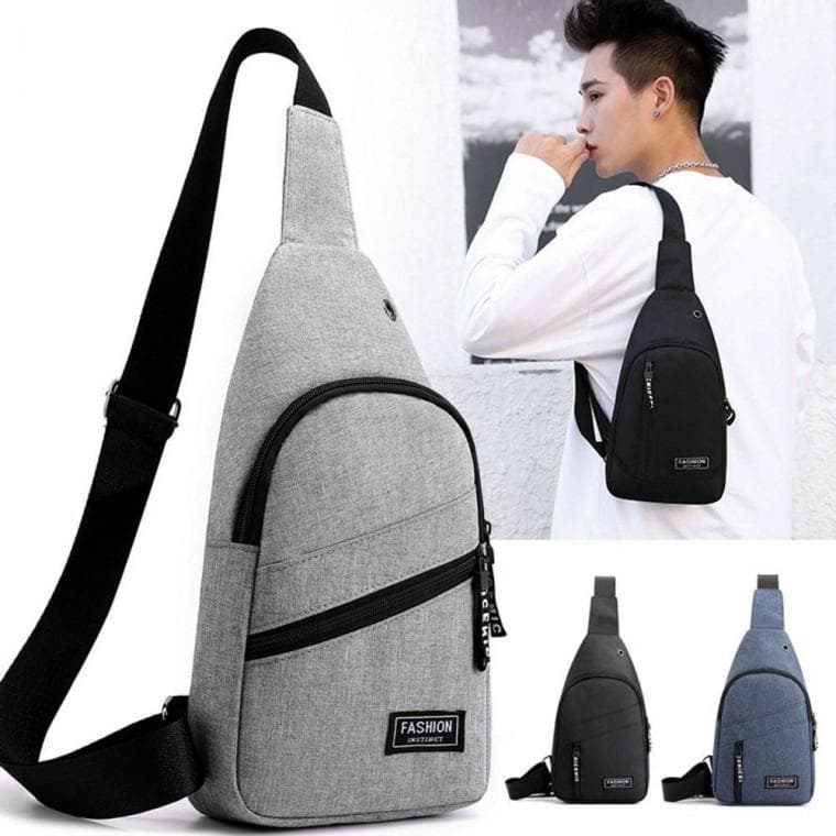 이어폰 홀 슬링백 힙색 가방 남자 여자