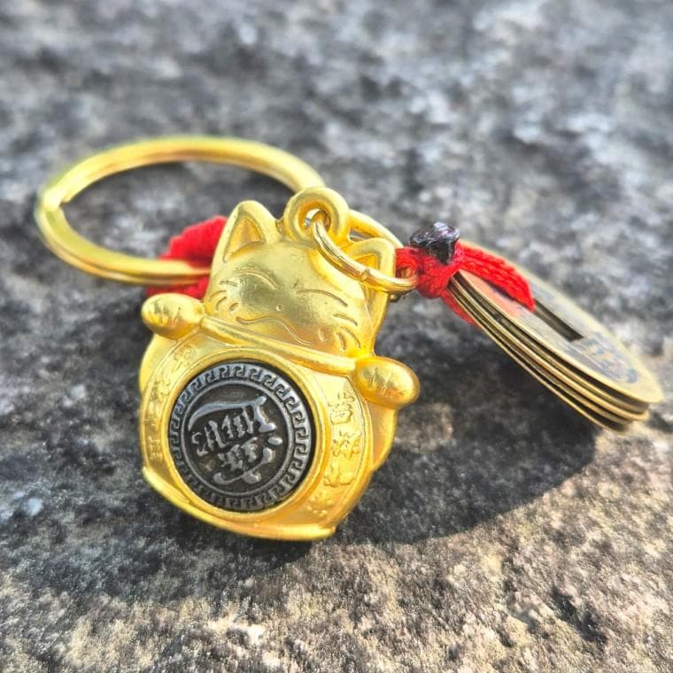 행운 부적 고양이 스피너 키링 액막이 재물운 키홀더
