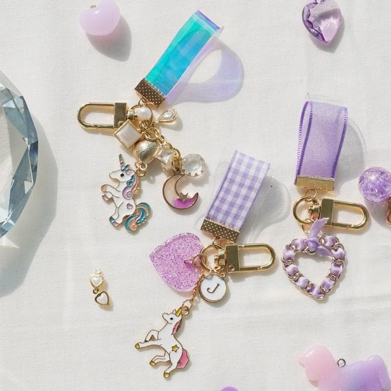 유니콘키링 3종 보라색 Z플립 에어팟 프로 버즈 키링